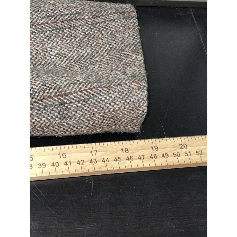 PENDELTON Blazer 44L Sport Coat Jacket Virgin Wool Brown Herringbone Elbow Patch